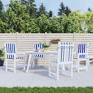 Blazine za stole 4 kosi modro bele črte blago