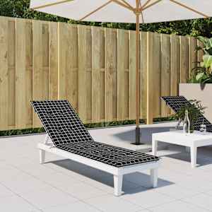 Blazina za ležalnik črna karirasta oxford tkanina