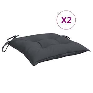 vidaXL tooli istmepadjad 2 tk antratsiithall 40 x 40 x 7 cm kangas