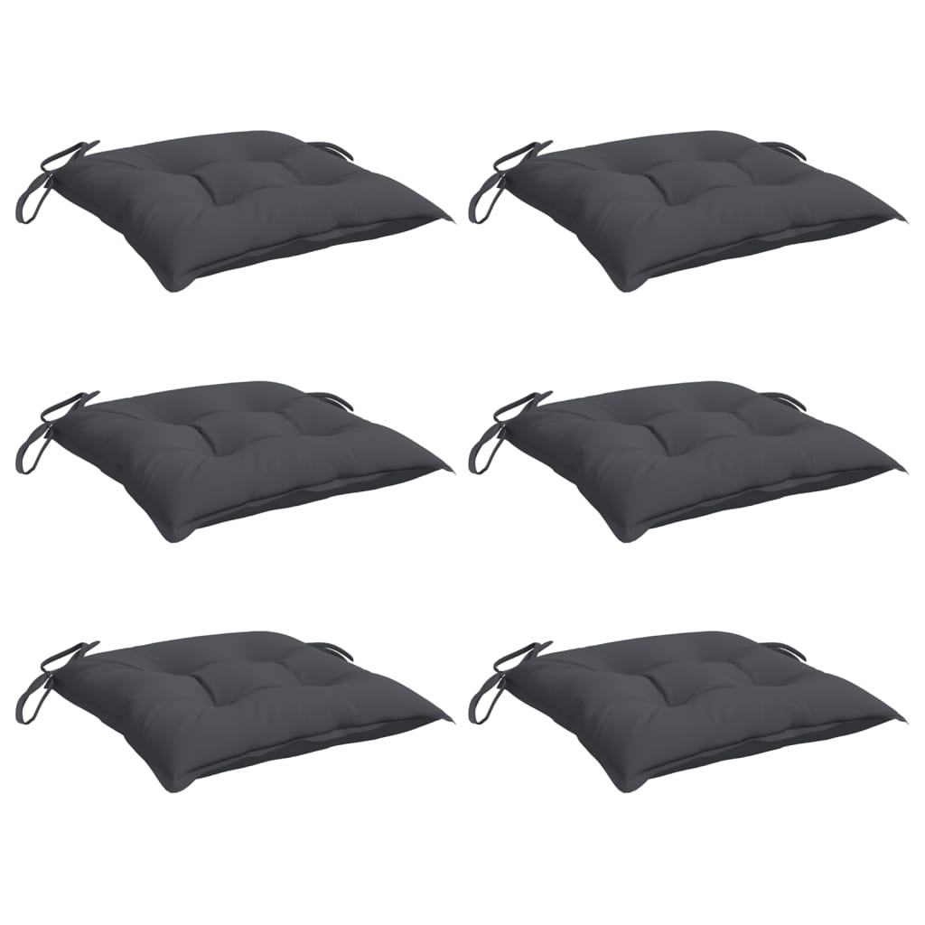 vidaXL Stoelkussens 6 st 40x40x7 cm oxford stof antracietkleurig, foto 2