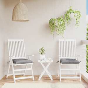Blazine za stole 2 kosa sive 40x40x7 cm oxford tkanina