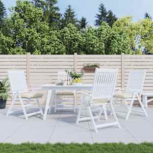 Blazine za stole 4 kosi kremno bele 40x40x7 cm oxford tkanina