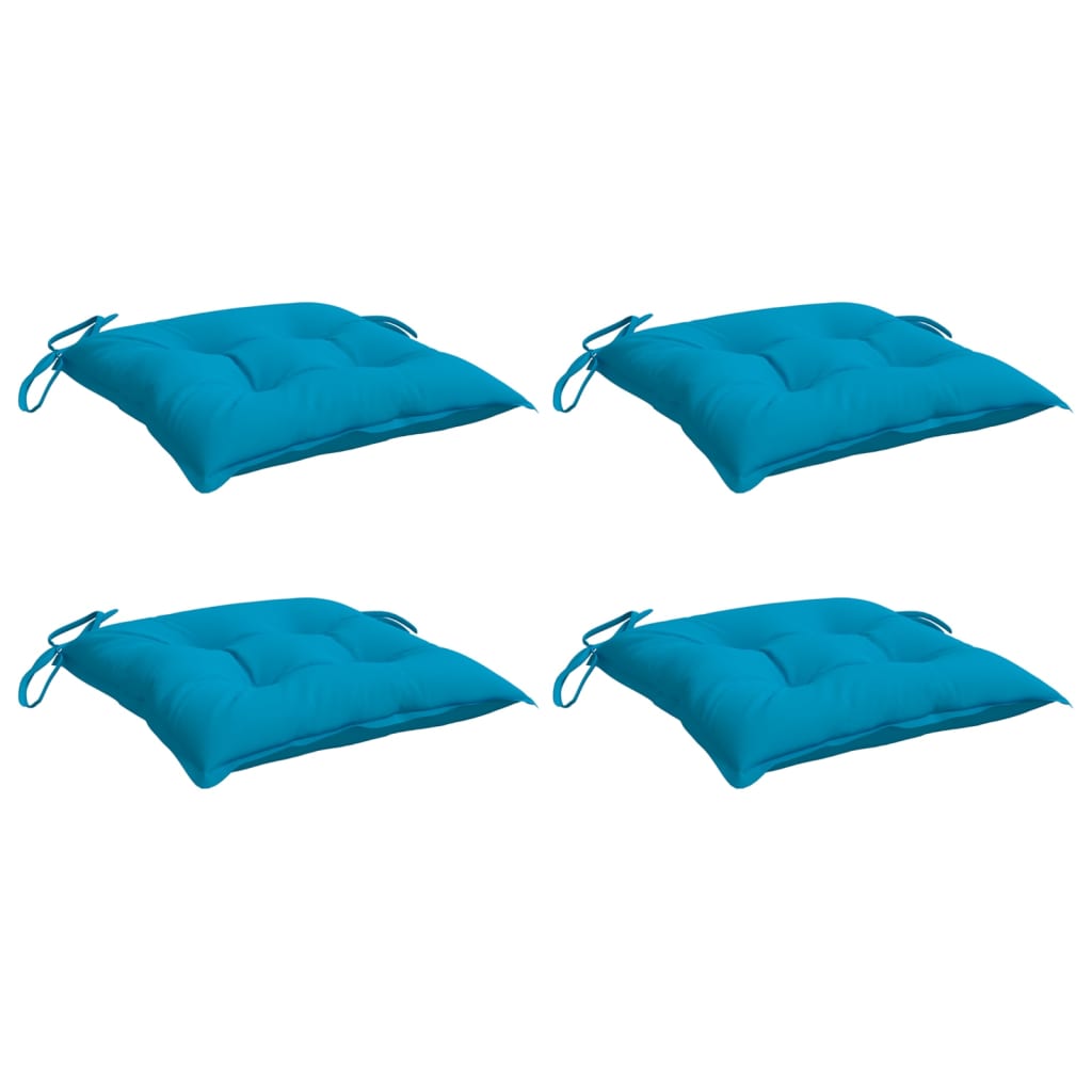 vidaXL Stoelkussens 4 st 40x40x7 cm oxford stof lichtblauw afbeelding