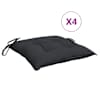 vidaXL tooli istmepadjad 4 tk, must, 40 x 40 x 7 cm kangas