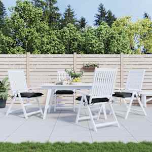 Blazine za stole 4 kosi črne 40x40x7 cm oxford tkanina