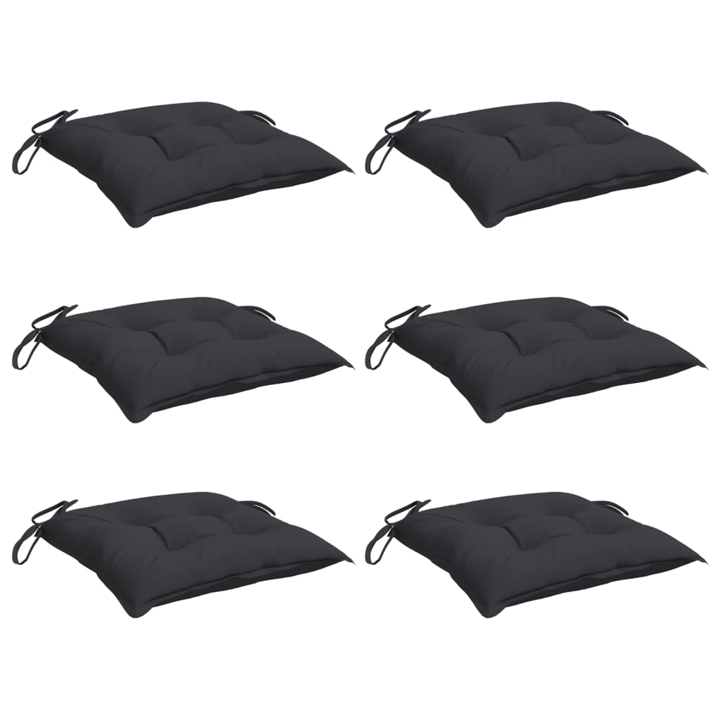 vidaXL Stoelkussens 6 st 40x40x7 cm oxford stof zwart, foto 2
