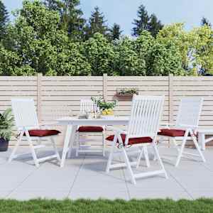 Blazine za stole 4 kosi vinsko rdeče 40x40x7 cm oxford tkanina