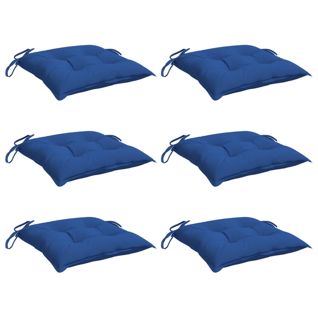 vidaXL Stoelkussens 6 st 40x40x7 cm oxford stof blauw, foto 2