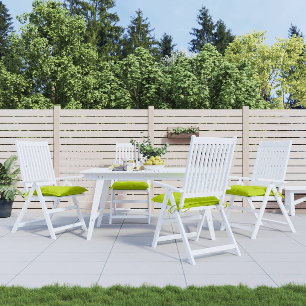 vidaXL Stoelkussens 4 st 40x40x7 cm oxford stof heldergroen