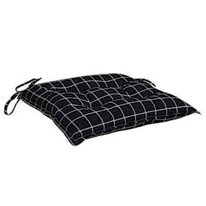 Podušky na židli 2 ks černé kárované 40 x 40 x 7 cm textil - obrázek 5