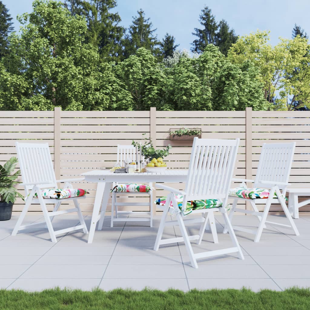 vidaXL Almofadões para cadeira 2 pcs 40x40x7 cm tecido multicor