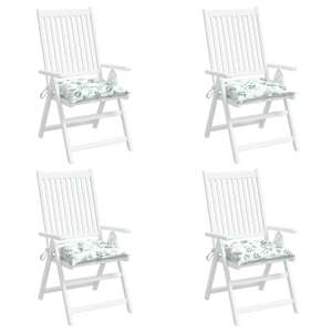 Podušky na židli 4 ks vzor listů 40 x 40 x 7 cm textil - obrázek 4