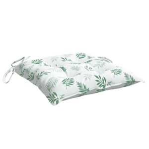 Podušky na židli 4 ks vzor listů 40 x 40 x 7 cm textil - obrázek 5