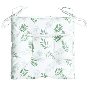 Podušky na židli 4 ks vzor listů 40 x 40 x 7 cm textil - obrázek 6