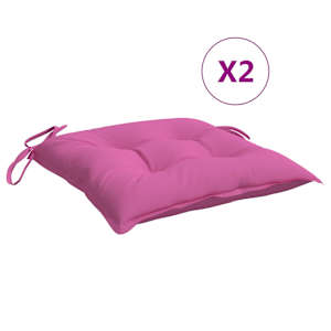vidaXL tooli istmepadjad 2 tk, roosa, 40 x 40 x 7 cm kangas