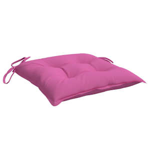 Podušky na židli 2 ks růžové 40 x 40 x 7 cm textil - obrázek 5