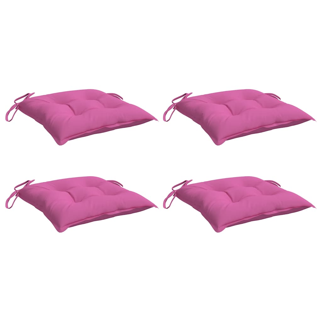 vidaXL Stoelkussens 4 st 40x40x7 cm stof roze, foto 2