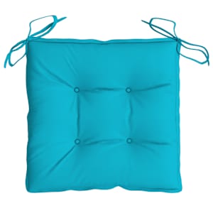 Podušky na židli 2 ks tyrkysové 40 x 40 x 7 cm textil - obrázek 6