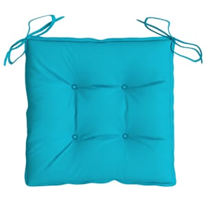 Podušky na židli 4 ks tyrkysové 40 x 40 x 7 cm textil - obrázek 6