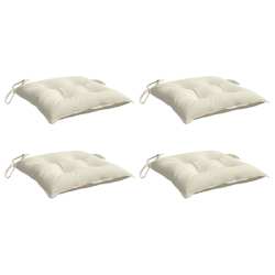 vidaXL Chair Cushions 4 pcs Cream White 50x50x7 cm Oxford Fabric