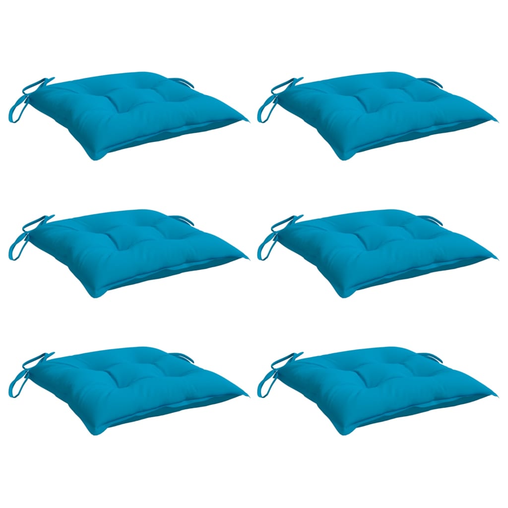 vidaXL Palletkussens 6 st 50x50x7 cm oxford stof lichtblauw blauw, foto 2