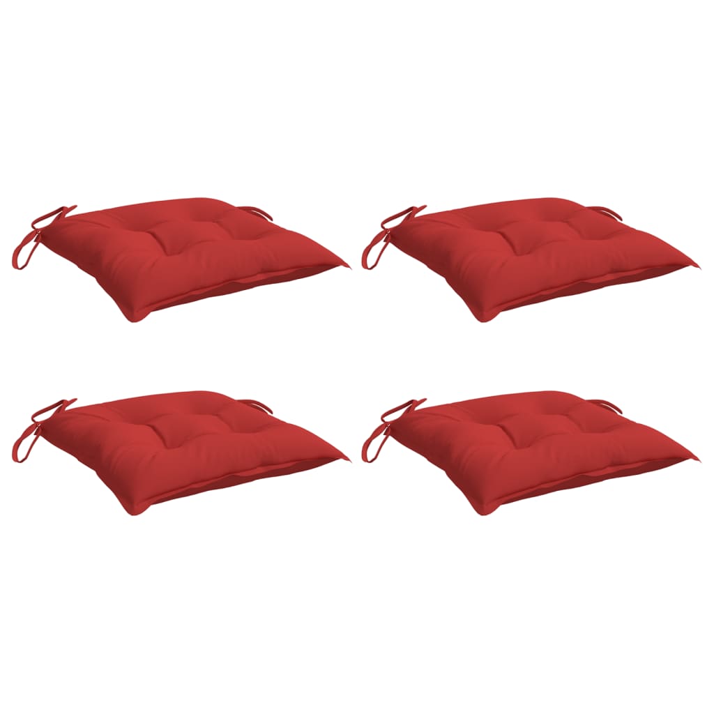 vidaXL Palletkussens 4 st 50x50x7 cm oxford stof rood, foto 2
