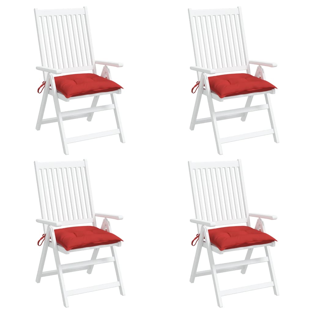vidaXL Perne de scaun, 4 buc., roșu, 50x50x7 cm, textil oxford
