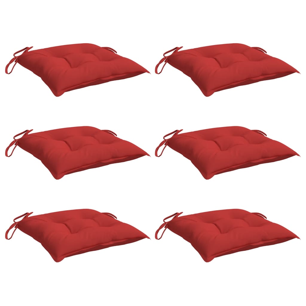 vidaXL Palletkussens 6 st 50x50x7 cm oxford stof rood afbeelding