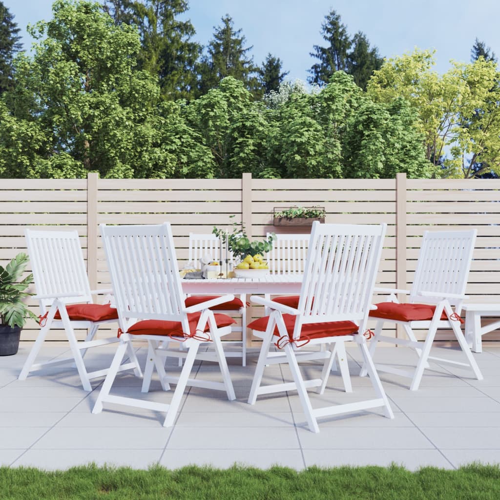 vidaXL Cuscini per Pallet 6 pz Rossi 50x50x7 cm Tessuto Oxford