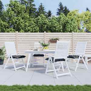 Blazina za stol 4 kosi črna karo 50x50x7 cm oxford tkanina