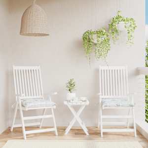 Podušky na židli 2 ks vzor listů 50 x 50 x 7 cm oxfordská látka - obrázek 1