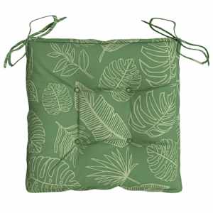 Podušky na židli 2 ks vzor listů 50 x 50 x 7 cm textil - obrázek 6