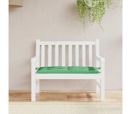 vidaXL Almofad&atilde;o p/ banco de jardim 100x50x7cm tecido oxford verde