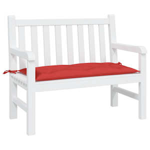 Blazina za vrtno klop rdeča 100x50x7 cm oxford tkanina