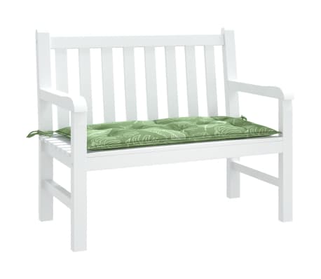 vidaXL Pernă pentru bancă, model frunze, 100x50x7 cm, textil oxford