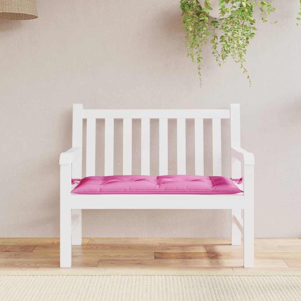 vidaXL Almofadão para banco 100x50x7 cm tecido rosa