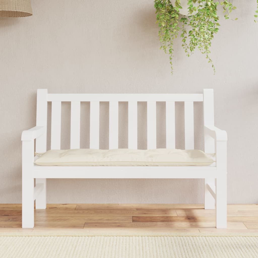 vidaXL Tuinbankkussen 120x50x7 cm oxford stof crèmekleurig afbeelding