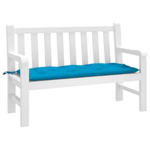 Blazina za vrtno klop svetlo modra 120x50x7 cm oxford tkanina