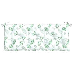 Poduška na zahradní lavici vzor listů 120 x 50 x 7 cm textil - obrázek 4