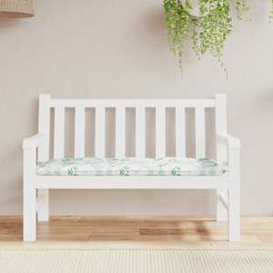 Blazina za vrtno klop vzorec listov 120x50x7 cm blago