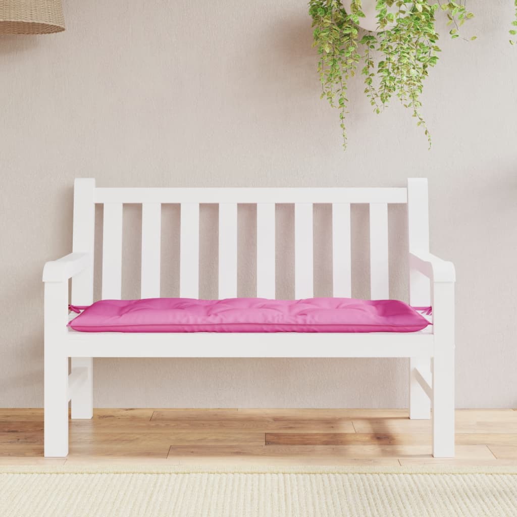 vidaXL Pernă pentru bancă de grădină, roz, 120x50x7 cm, textil