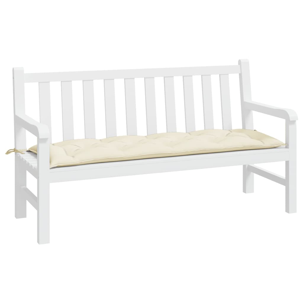 vidaXL Tuinbankkussen 150x50x7 cm oxford stof crèmekleurig afbeelding