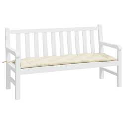 vidaXL hynde til haveb&aelig;nk 150x50x7 cm oxfordstof cremefarvet