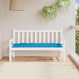 Poduška na zahradní lavici světle modrá 150x50x7cm látka oxford - obrázek 1