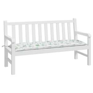 Poduška na zahradní lavici vzor listů 150x50x7 cm látka oxford - obrázek 3