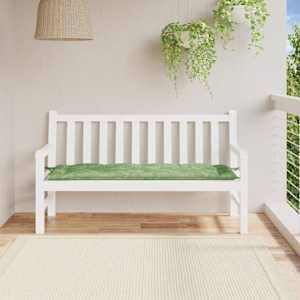 Blazina za vrtno klop vzorec listov 150x50x7 cm oxford tkanina