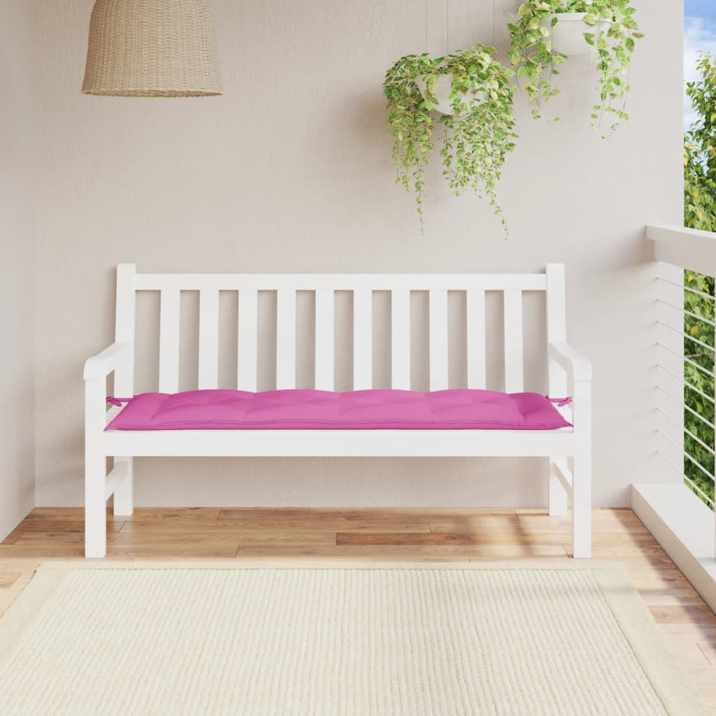 vida XL Gartenbank-Auflage Rosa 150x 50x 7 cm Oxford-Gewebe