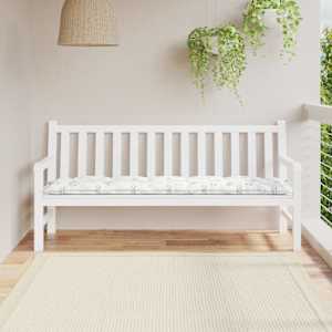 Poduška na zahradní lavici vzor listů 180x50x7 cm látka oxford - obrázek 1