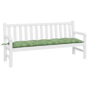 Poduška na zahradní lavici vzor listů 180x50x7 cm látka oxford - obrázek 3