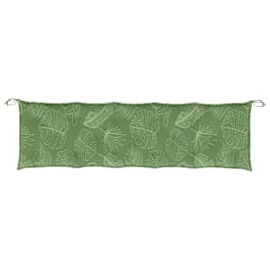 Poduška na zahradní lavici vzor listů 180x50x7 cm látka oxford - obrázek 4
